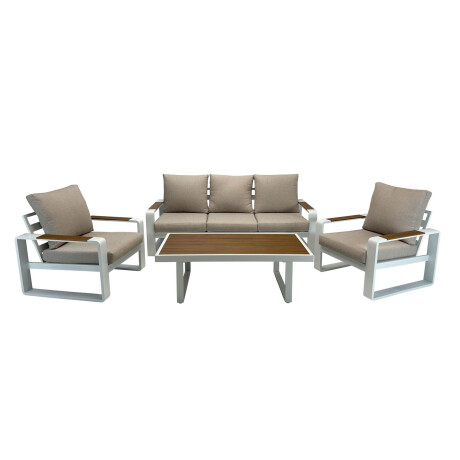 SET DE LIVING ALUMINIO BLANCO AMALFI