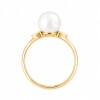 Anillo Solitario-Oro bajo-Perla española y Zirconia-AN8270 conperla