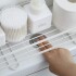 Estante organizador de pared para baño Blanco