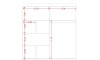 Ropero 4 puertas 4 cajones - Doble Beige