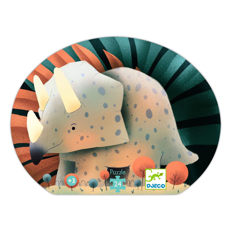 Puzzle silueta Teo el dino 24 piezas Djeco Puzzle silueta Teo el dino 24 piezas Djeco