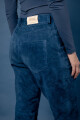 Pantalón de cuero Azul gamuza