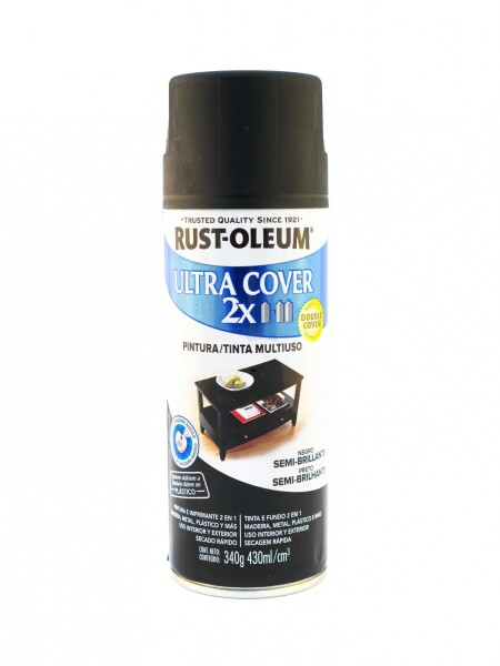 AEROSOL ULTRA COVER 2X NEGRO SEMI-BRILLANTE- 340GR N/A