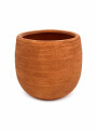 MACETA DECO CURVA MARRON