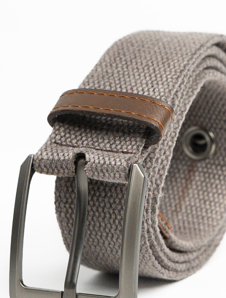 Cinturón de Lona Canvas Hebilla Metal 110 cm Café