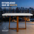 Mesa Comedor ComboHome Elma 120x80Cm Reforzada Madera Vidrio Blanco 1