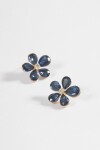 Caravanas pin flor azul