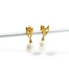 Caravanas Perlas Elegantes - Oro bajo - Perla de río- CA8217 conperla