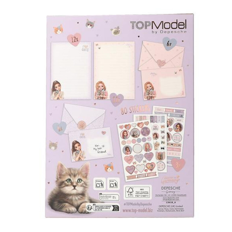 Set de cartas Cat Love Top Model Set de cartas Cat Love Top Model