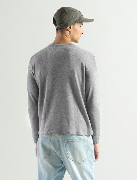 Remera Manga Larga Termal Gris Melange