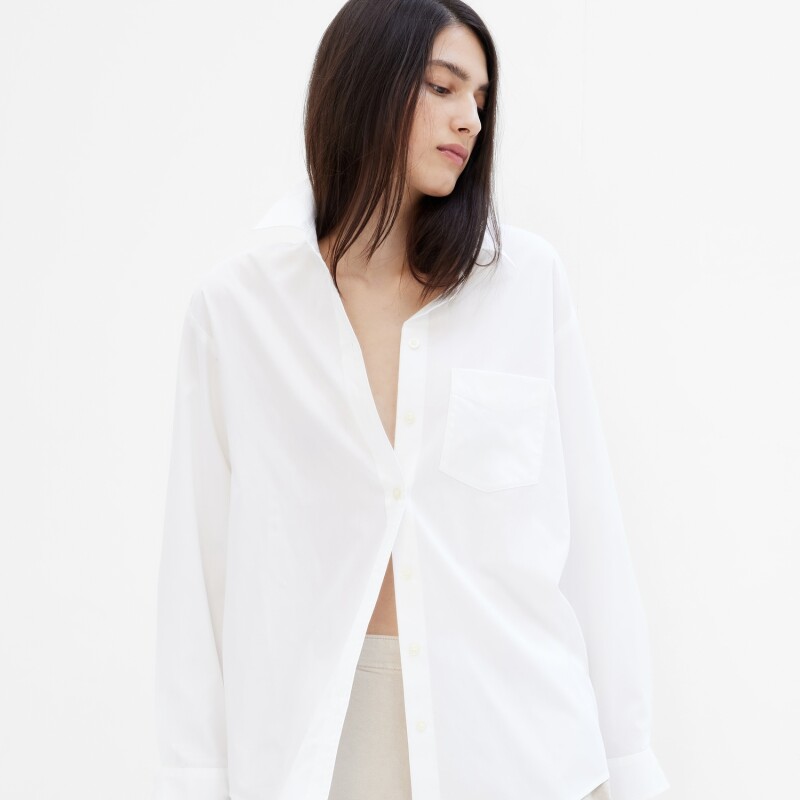 V-LS POPLIN BIG SHIRT OPTIC WHITE