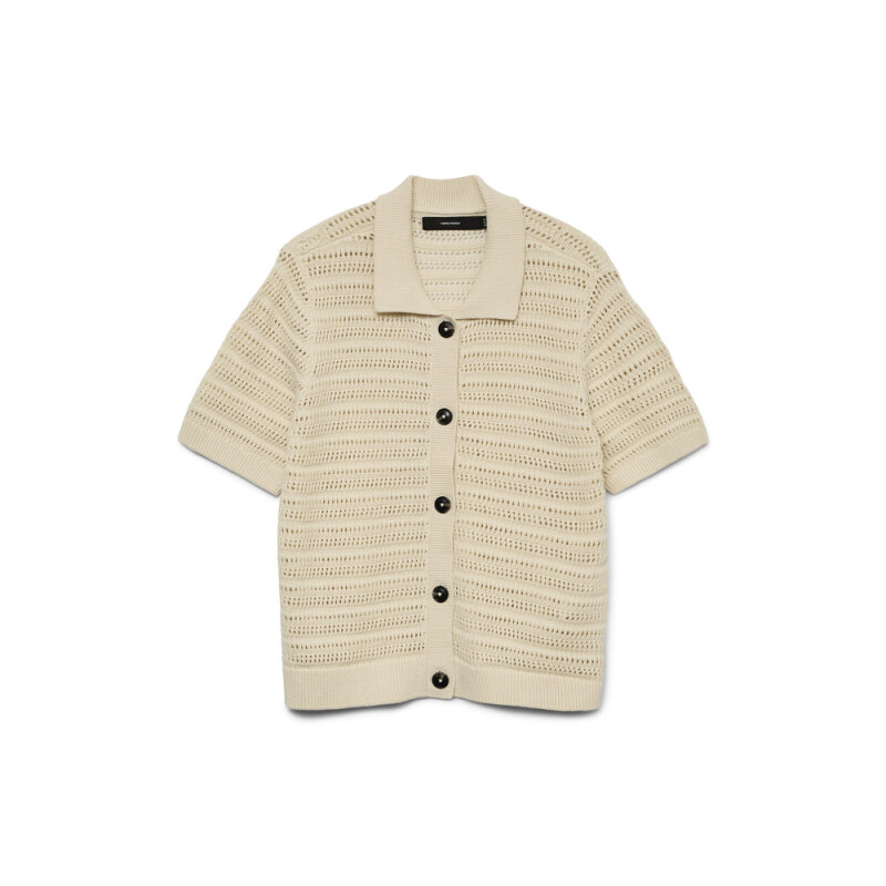 VMHAYLEY 2/4 POLONECK CARDIGAN BOO BIRCH
