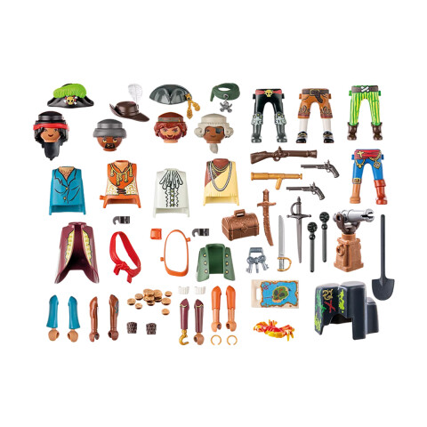 Set de Cuatros Piratas Playmobil 83 Piezas U