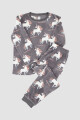 Pijama infantil polar unicornios Gris melange