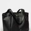 Bolso Marble en efecto cuero graneado Negro
