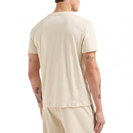 Visibility Cotton Crew-Neck - EA7 Emporio Armani - Beige Beige