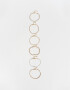 Pulseras Flexibles Sets Multi Cadenas Set De Pulseras Con Strass - Dorado