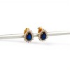 Caravanas Gota Zafiro oro- Oro bajo - Zafiro y zirconia - CA8197 conpiedra