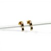 Caravanas Zafiro y oro- Oro bajo - Zafiro y Zirconias - CA8101 conpiedra