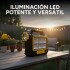 Linterna Led Farol Reflector Recargable Solar Usb + Lampara Color Amarillo