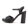 Ramarim Sandalia Con Pulsera Taco Cuadrado - Negro-negro Negro-negro
