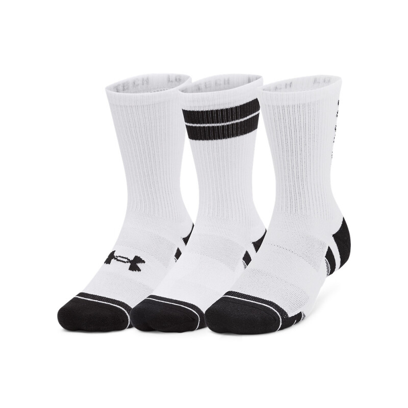 UA Perf Tech Nov 3pk Crew-BLU WHT-101