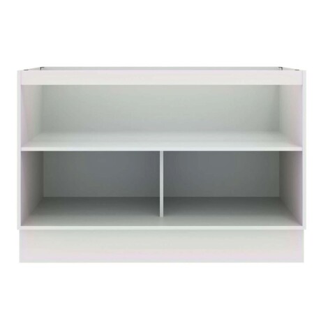 BAJO MESADA 120 CM MDP-Y-VIDRIO BLANCO LUX