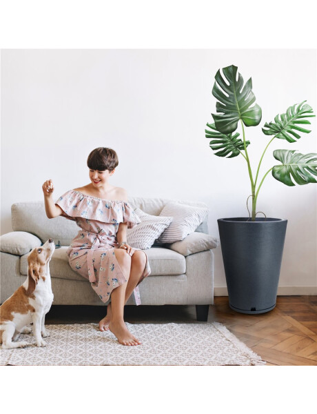 MACETA 38X57CM GENEBRA GRAPHITO EFEC.PIEDRA GRIS O MACETA 38X57CM GENEBRA GRAPHITO EFEC.PIEDRA GRIS O