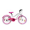 Bicicleta Infantil Baccio Mystic Rodado 20 De Paseo Con Ruedas Estabilizadoras Blanco/Fucsia