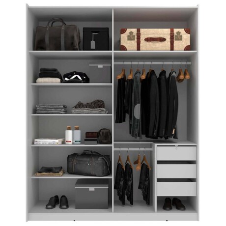 PLACARD ROPERO 2 PUERTAS MDF NEGRO VENETTO