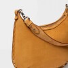Cartera al hombro Luna en cuero gamuza Cuoio