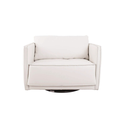 BUTACA 1 CUERPO CUERO-100-NATURAL BLANCO ROMEO TP2 GRANO