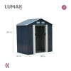 Caseta Galpon Jardin Lumax meridan Gris Oscuro 196x131x204 Caseta Galpon Jardin Lumax meridan Gris Oscuro 196x131x204