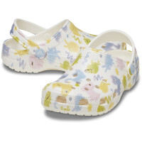Crocs Classic Clog Pastel Pets Blanco