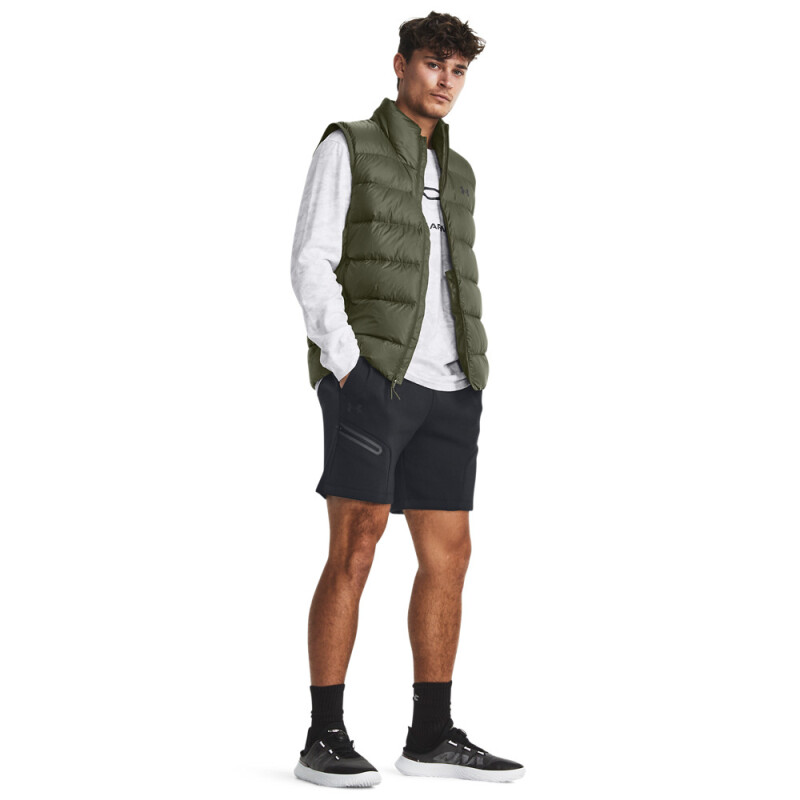 UA Unstoppable Flc Shorts-GRN BLK-001