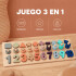 Juego Educativo de Madera con Números y Ábaco Tipo Montessori Beige