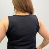 Musculosa de Lino Italiana Negro
