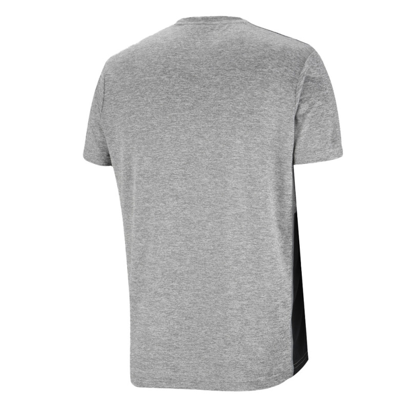 T-SHIRT MC STRIPE II MEN gris melange cl GRIS CLARO/NEGRO/NARANJA