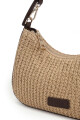 Cartera rafia beige