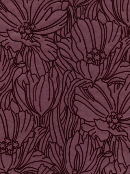 COLECCIÓN REVIVAL - SELWYN FLOCK BURGUNDY FLORAL - N/A