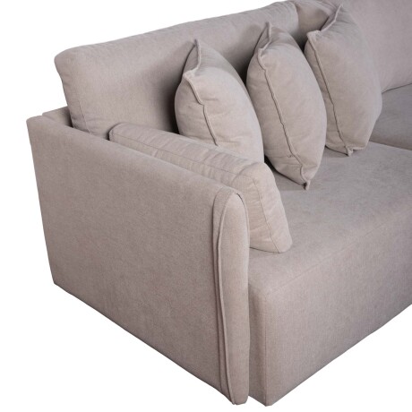 SOFÁ C/CHAISE MÁS DE 4 CUERPOS TELA NATURAL-BEIGE AMALFI BEIGE