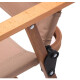 Silla plegable para campamento símil madera Grande Beige
