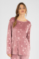 Pijama velour estrellas Bordeaux