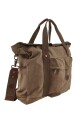 Bolso tote de lona urbano Marrón