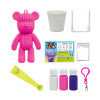 Pour Palz Oso Crochet Llavero Fucsia
