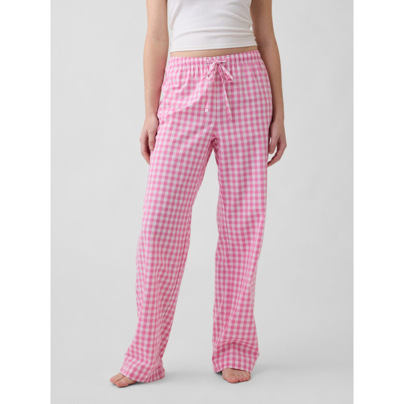 V-POPLIN PANT SP FAM PINK GINGHAM