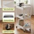 Carro Plegable Carrito Organizador de Metal con 3 Estantes y Ruedas Multiuso IMBACK Color Blanco Carro Plegable Carrito Organizador de Metal con 3 Estantes y Ruedas Multiuso IMBACK Color Blanco