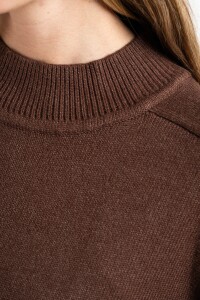 Vestido Polera Tejido Chocolate