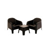 Set de 2 Sillas Skarpo + Mesa de exterior Negro