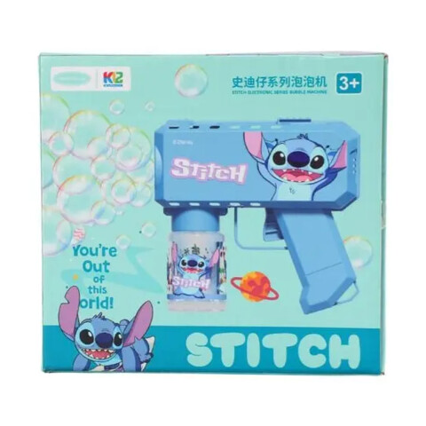 Burbujero Stitch Pistola con Luz y Sonido U